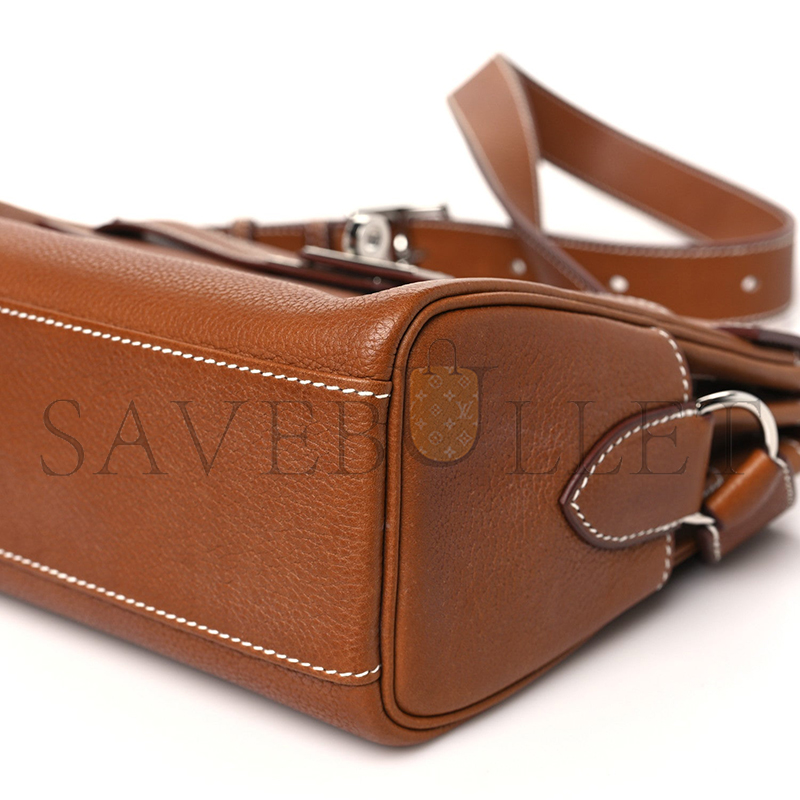 HERMÈS MASTER  BARENIA FAUBOURG KELLY MESSENGER PM FAUVE (24*20*11cm) 